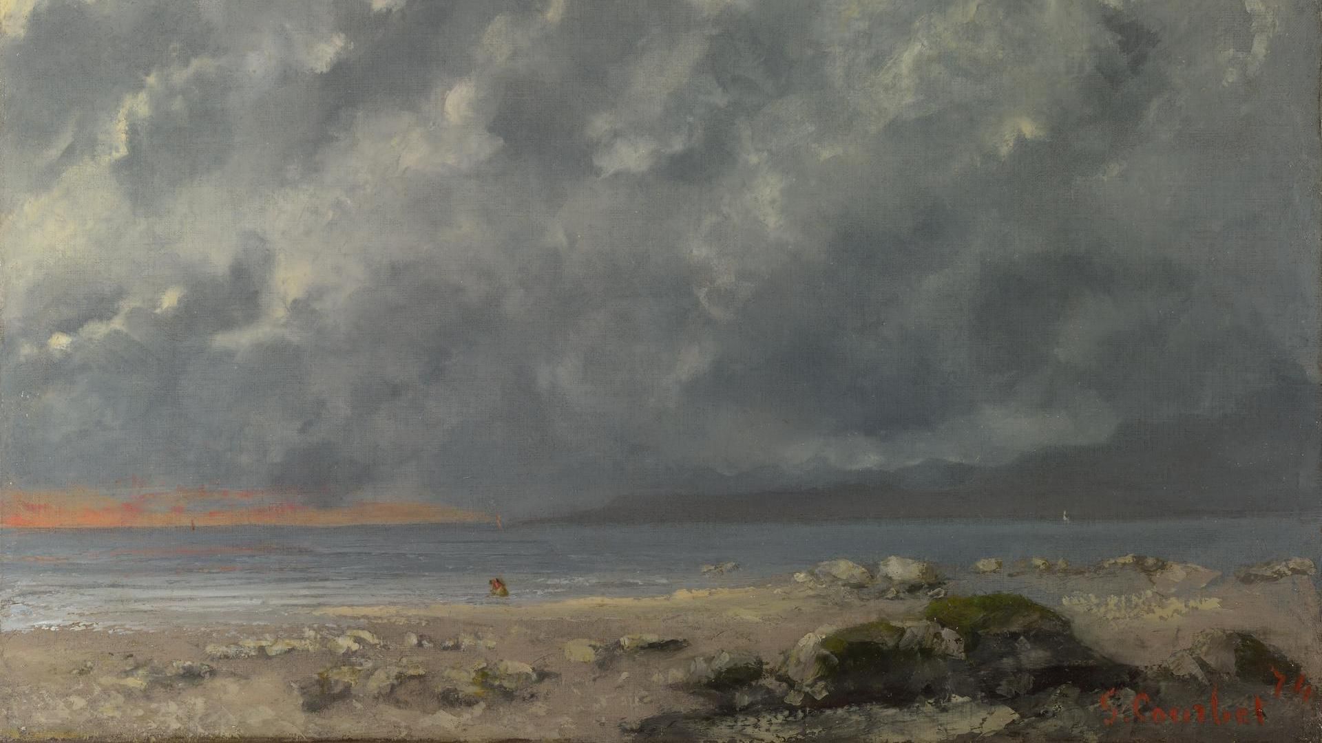 1920x1080 Gustave Courbet. View of Lac Léman. NG6396. National Gallery, London