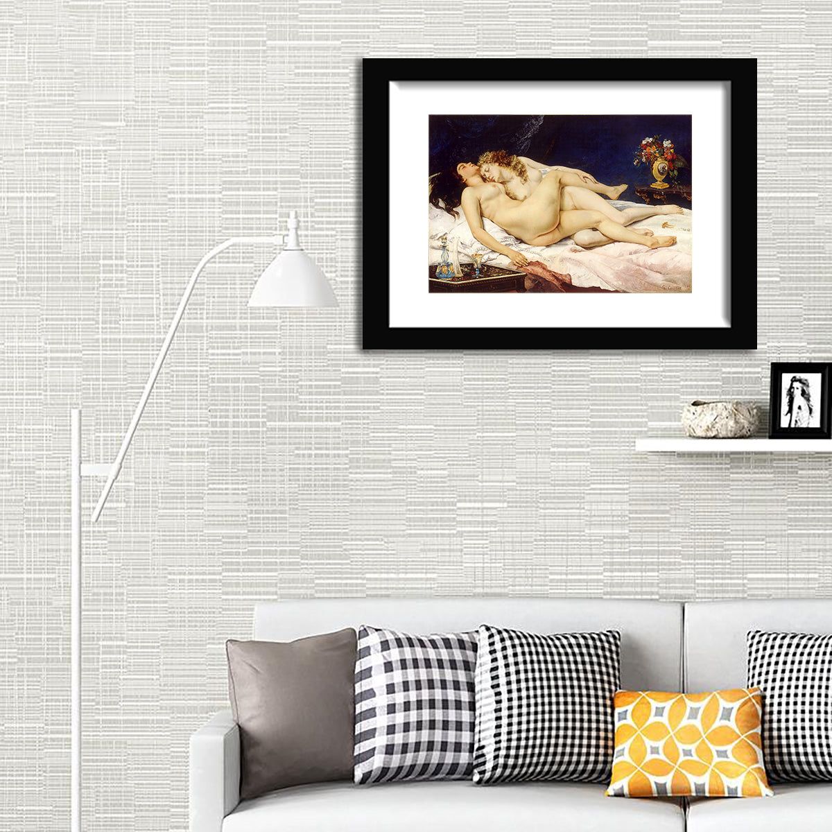 1200x1200 Sleeping By Gustave Courbet Art, Art Print, Frame Art, Fram