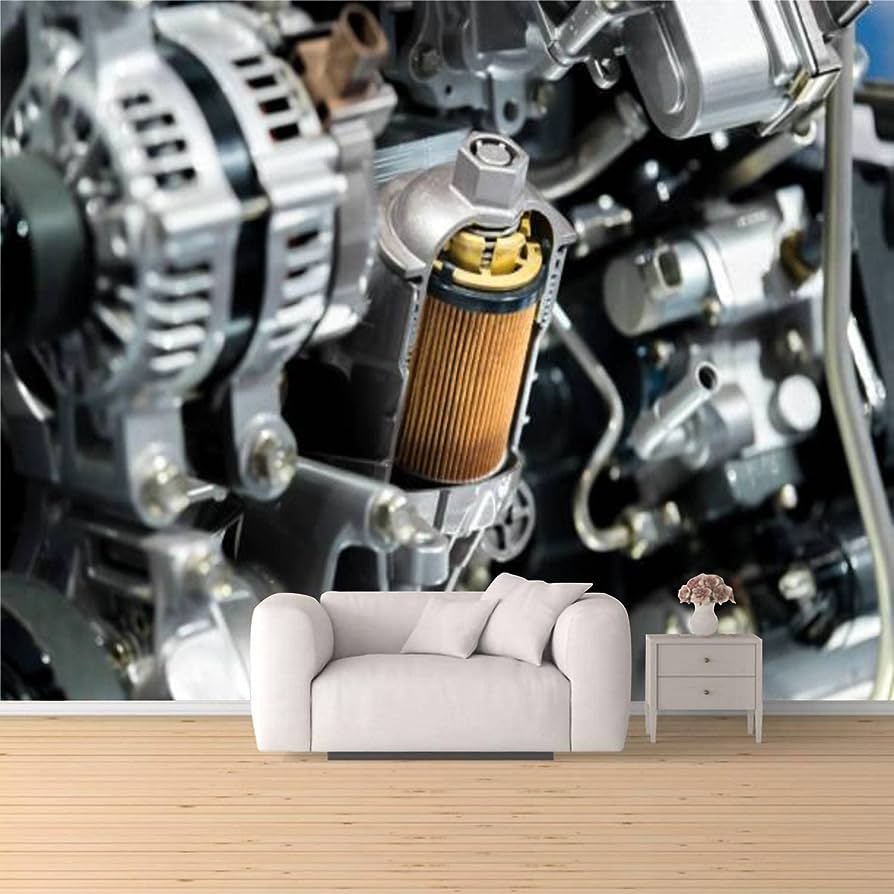 894x894 XZBLCMWYBYYYQ Engine Oil Cross Section Display Motor Car Peel & Stick Wallpaper Removable Self Adhesive Large Wallpaper Roll 3D Wall Mural Sticker Home Decor For Living Room Bedroom