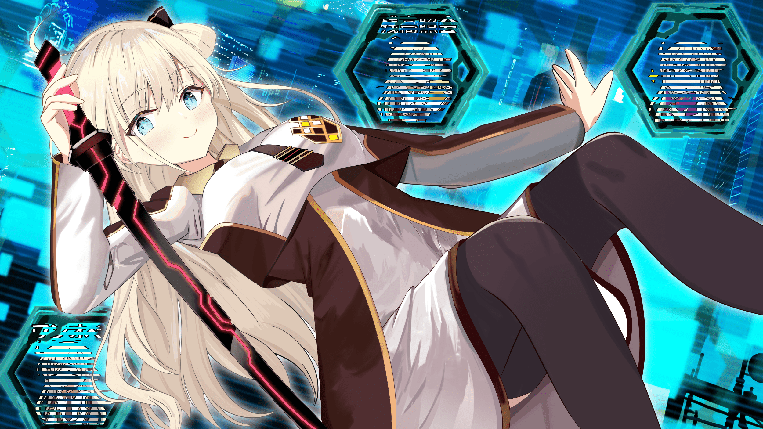 2500x1406 Anime Anime Girls Yu Gi Oh Trading Card Games Sky Striker Ace Raye Long Hair Blonde Artwork Digital Wallpaper:2500x1406