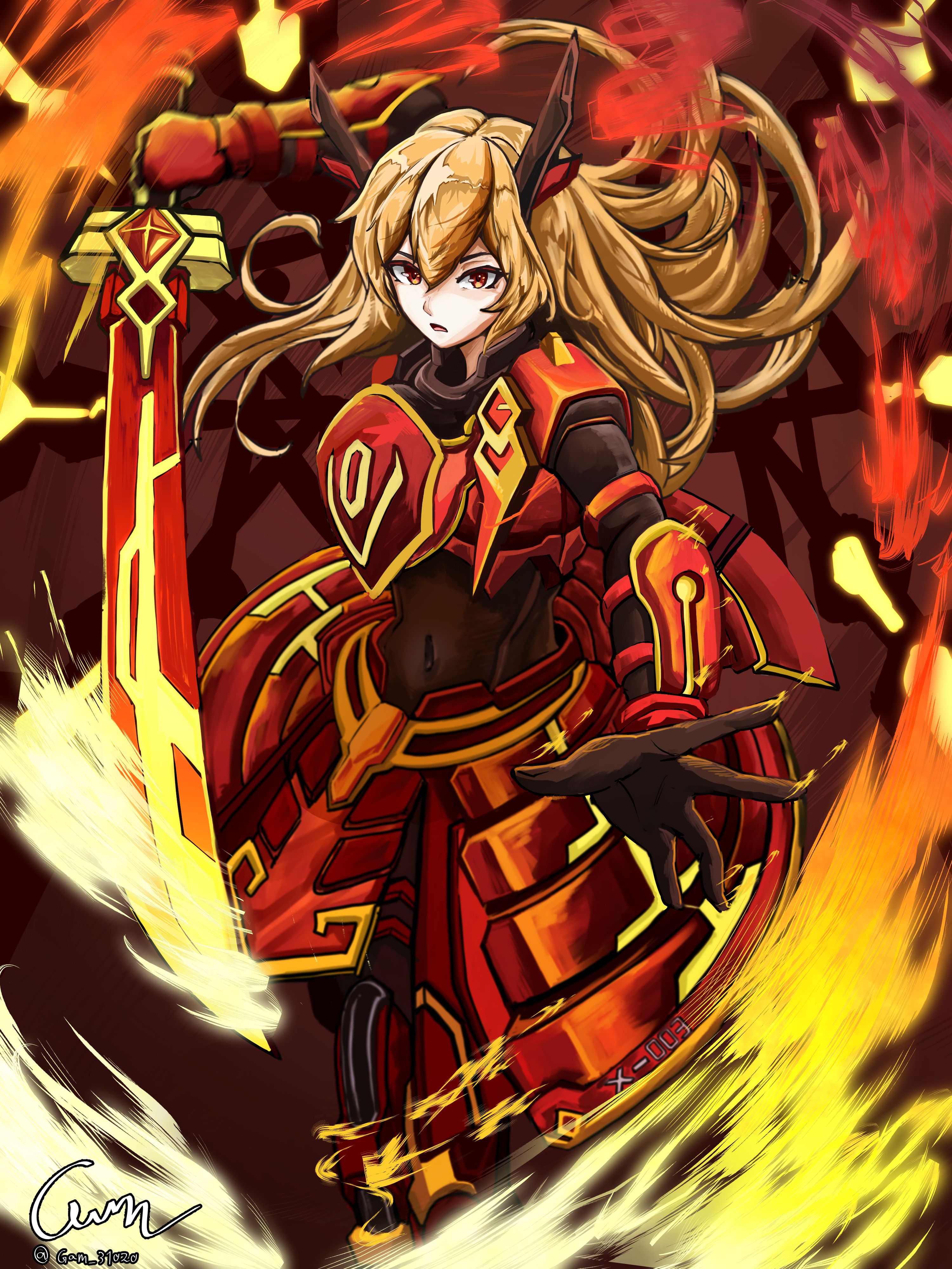 3000x4000 Anime Anime Girls Trading Card Games Yu Gi Oh Sky Striker Ace Kagari Long Hair Blonde Artwork Digita Wallpaper:3000x4000