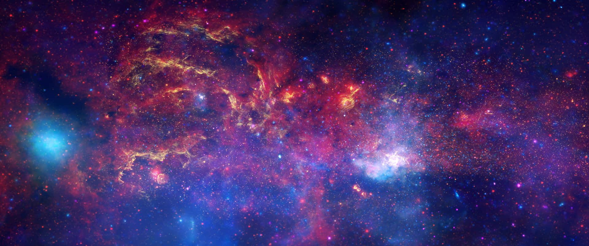 1920x804 Download A stunning picture of bright stars in deep space Wallpaper