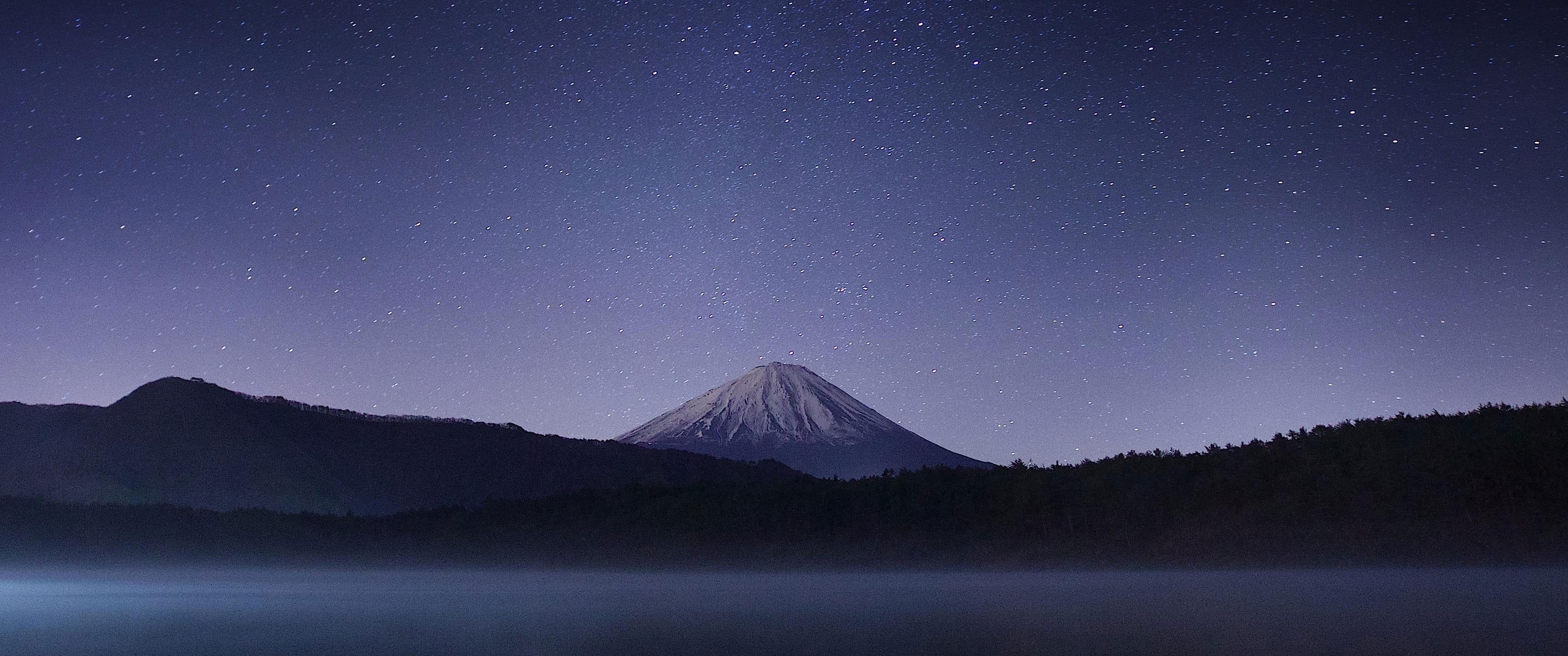 3440x1440 Wallpaper Snow Peak Mountain, Ultrawide, Space, Blue, Nature