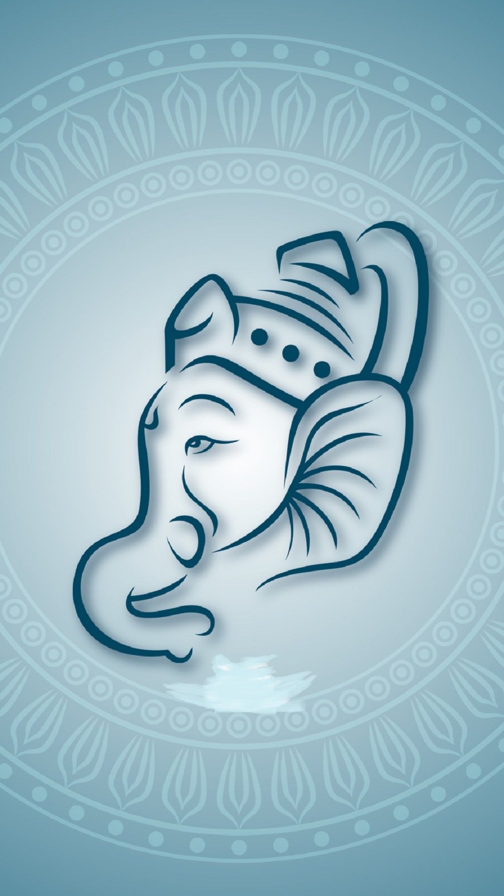 1012x1800 Ganesh art Wallpaper Download