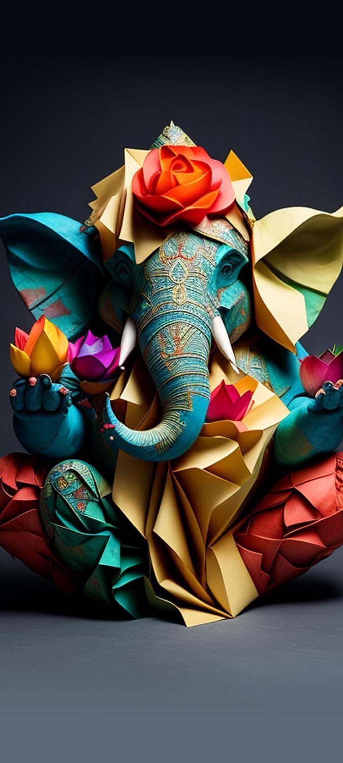 675x1500 Ganesha Art IPhone Wallpaper HD Wallpaper : iPhone Wallpaper