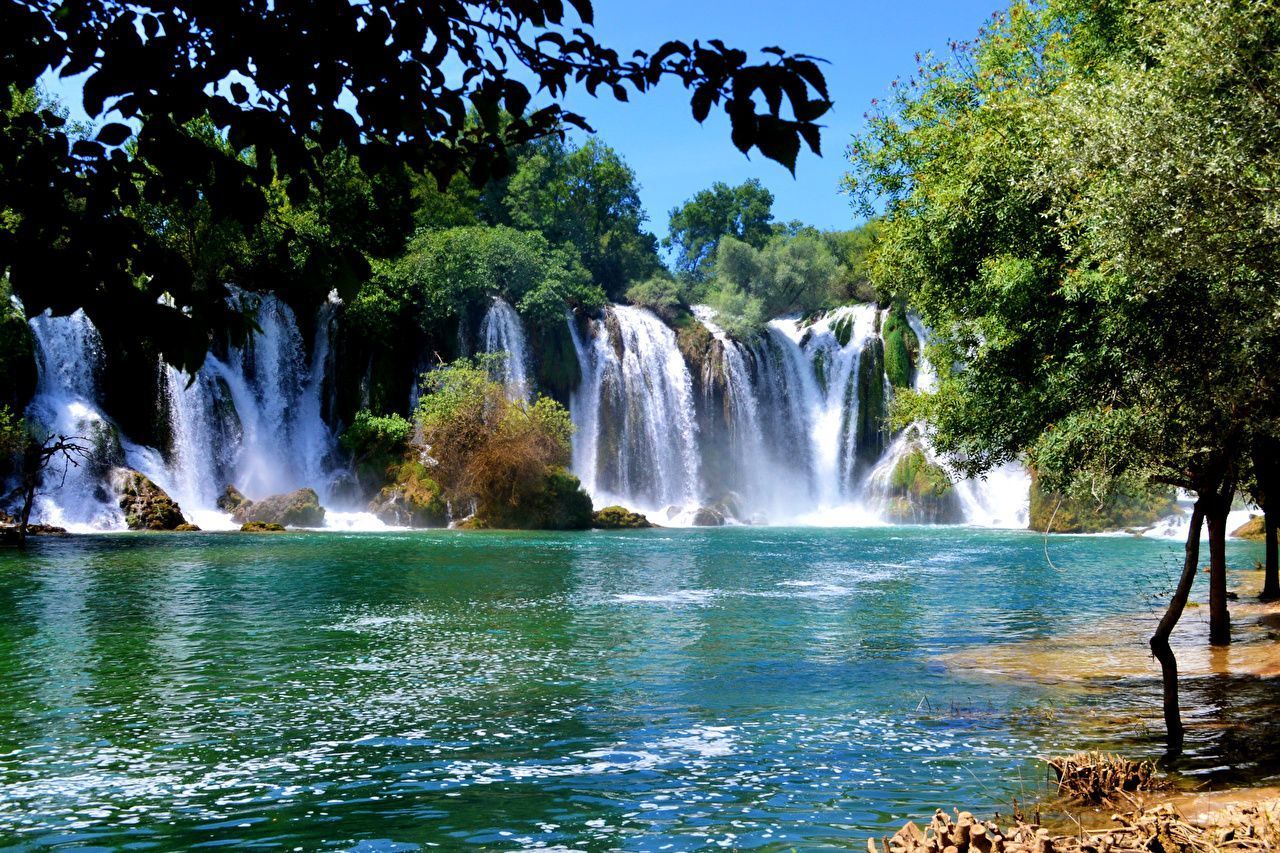 1280x853 image Bosnia and Herzegovina Kravice Nature Waterfalls Parks river