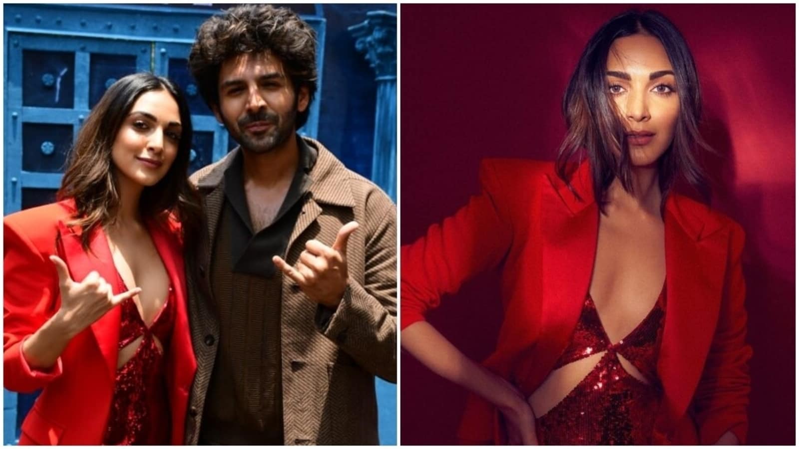 1600x900 Kiara Advani launches Bhool Bhulaiyaa 2 trailer with Kartik in red mini dress