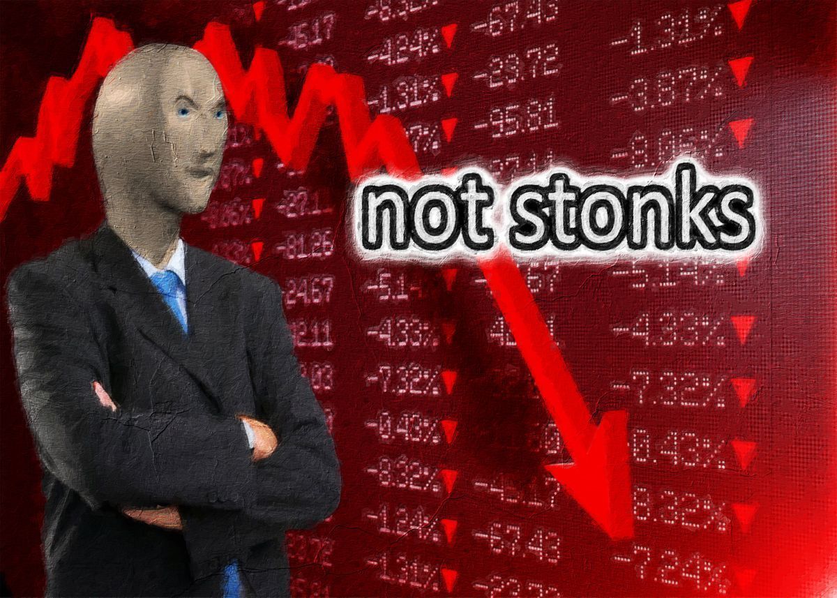 1200x857 Not stonks meme' Poster