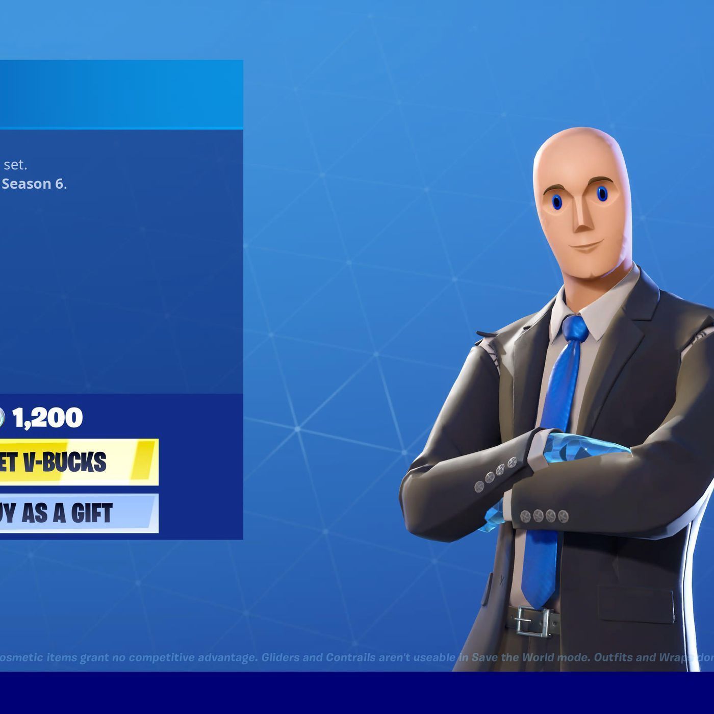 1400x1400 Fortnite's April Fools' skin: Stonks meme guy 'Diamond Hanz'
