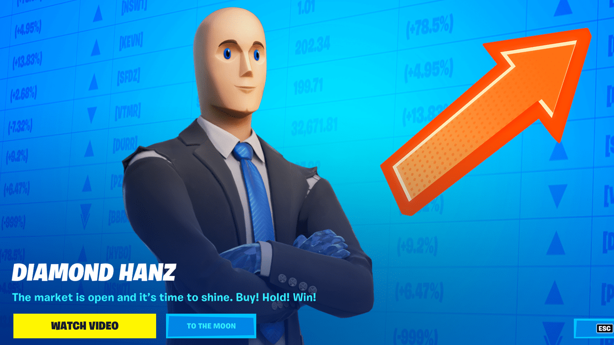 1200x675 Fortnite Stonks Skin Not A Joke, Unfortunately