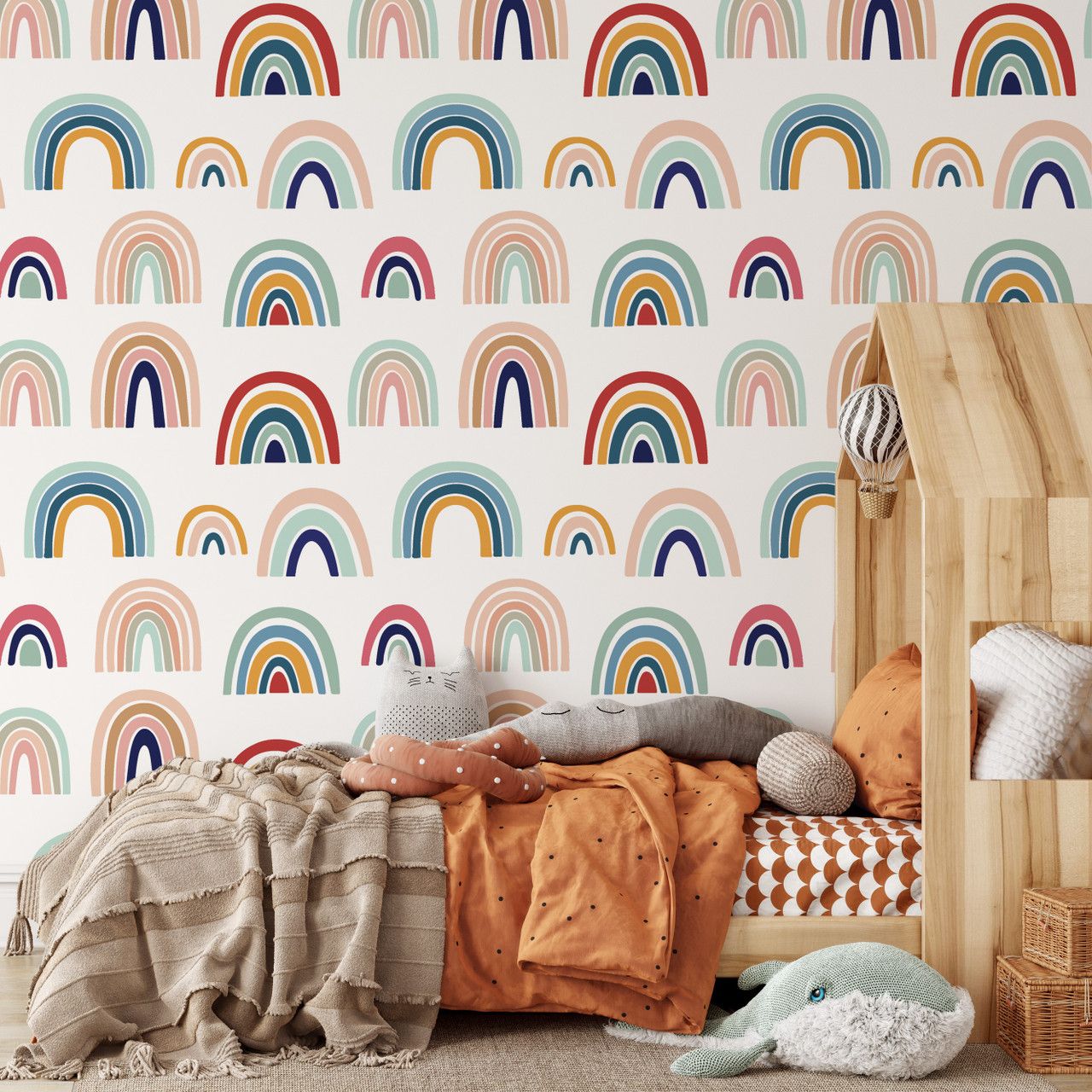 1280x1280 Rainbow Peel and Stick Wallpaper