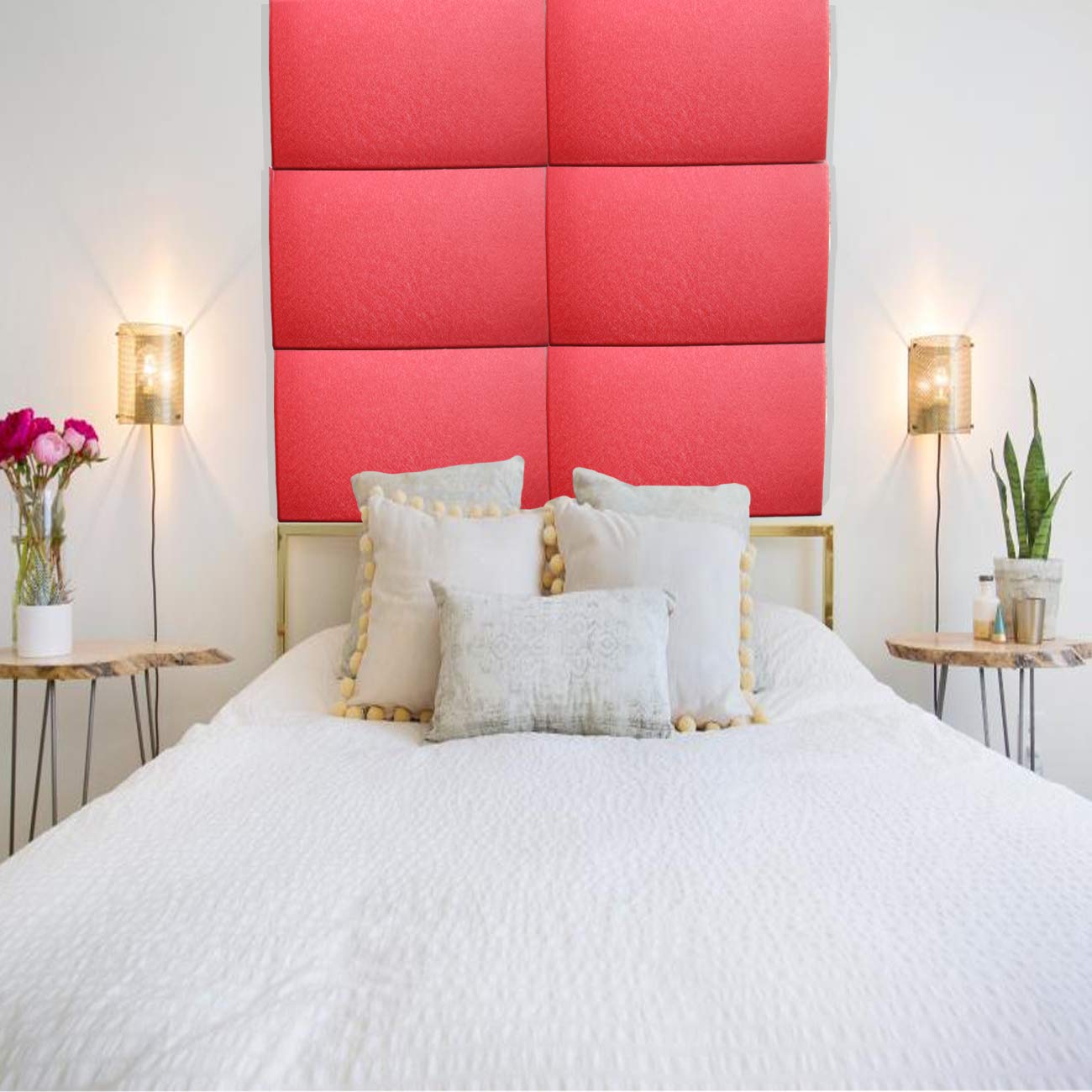 1300x1300 Buy NYLSA Self Adhesive Wallpaper Stickers Soft Background Leather Textured Wall Cushion Waterproof Thick Foam Wall Mat 24x15.5x0.5 Inches (Red) Online At Low Prices In India
