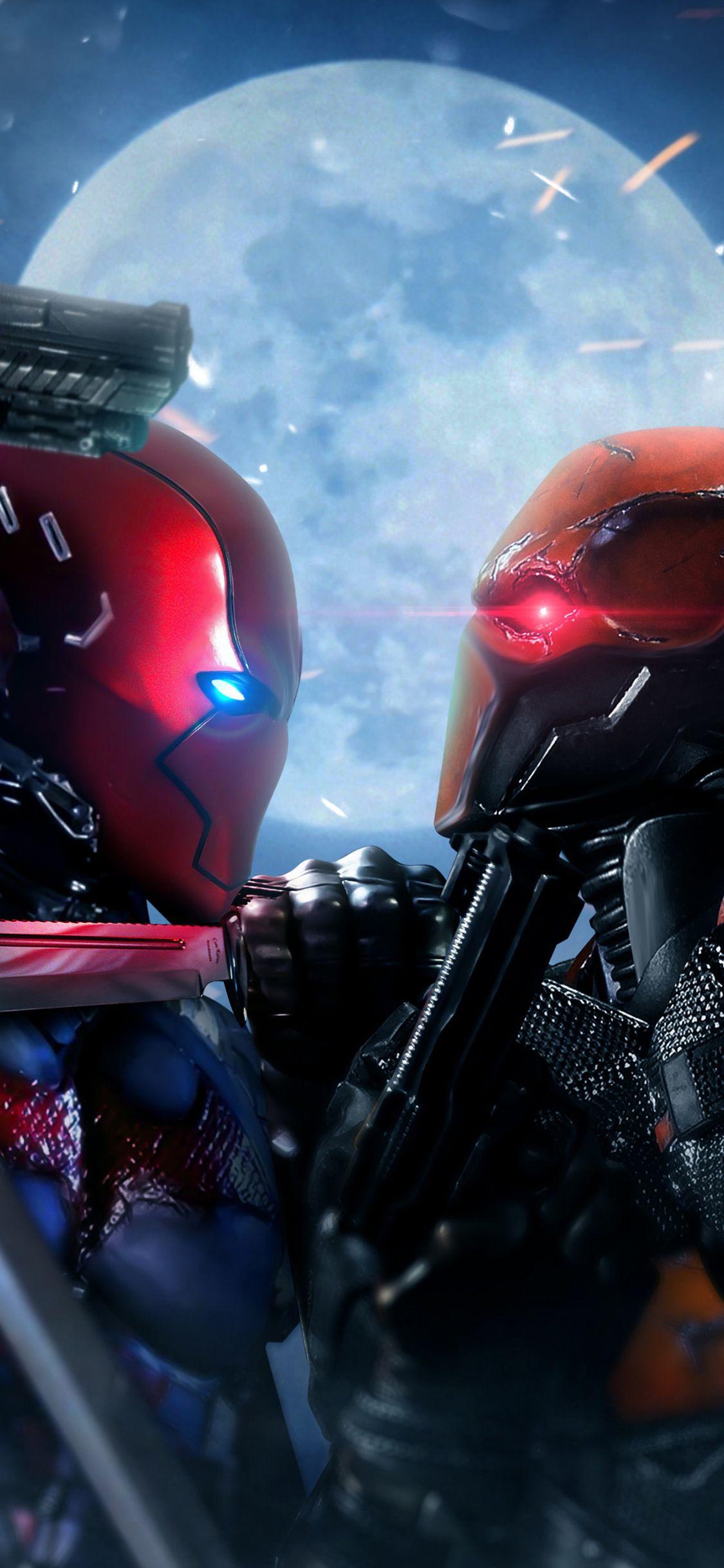 1125x2436 Red Hood Vs Deathstroke iPhone XS, iPhone iPhone X HD 4k