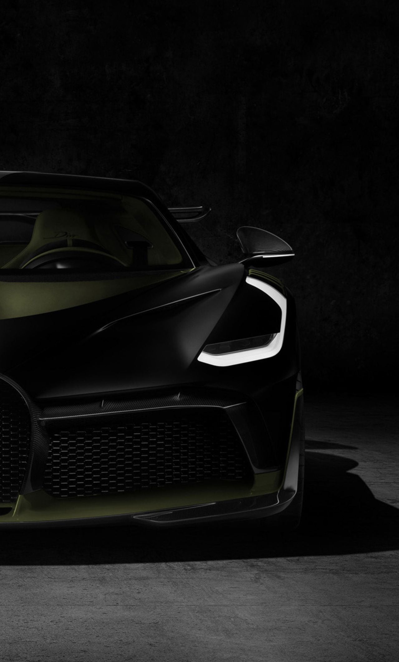1280x2120 Black Car Wallpaper