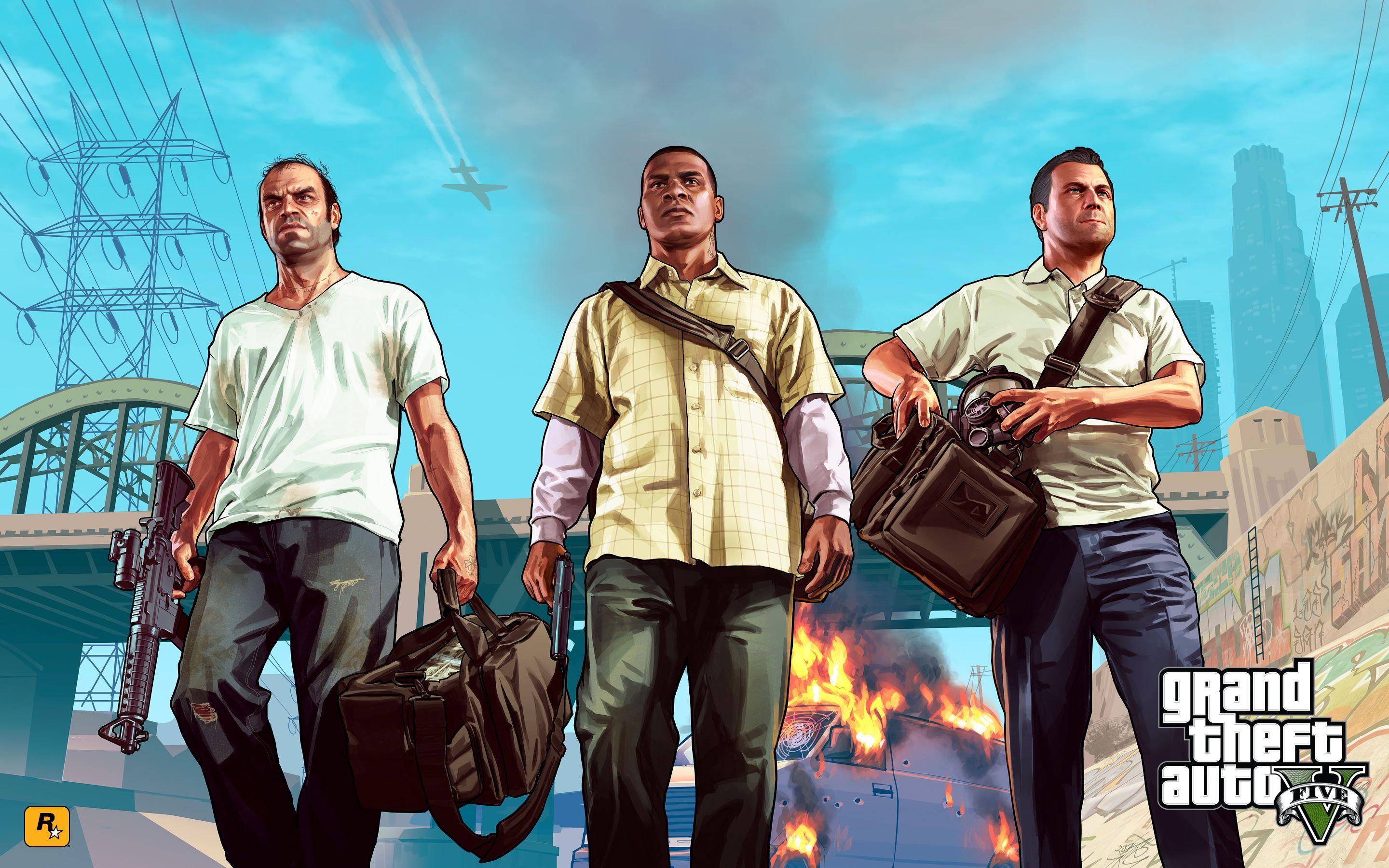 2880x1800 Grand Theft Auto V hình ảnh Trevor, Michael và Franklin HD hình nền