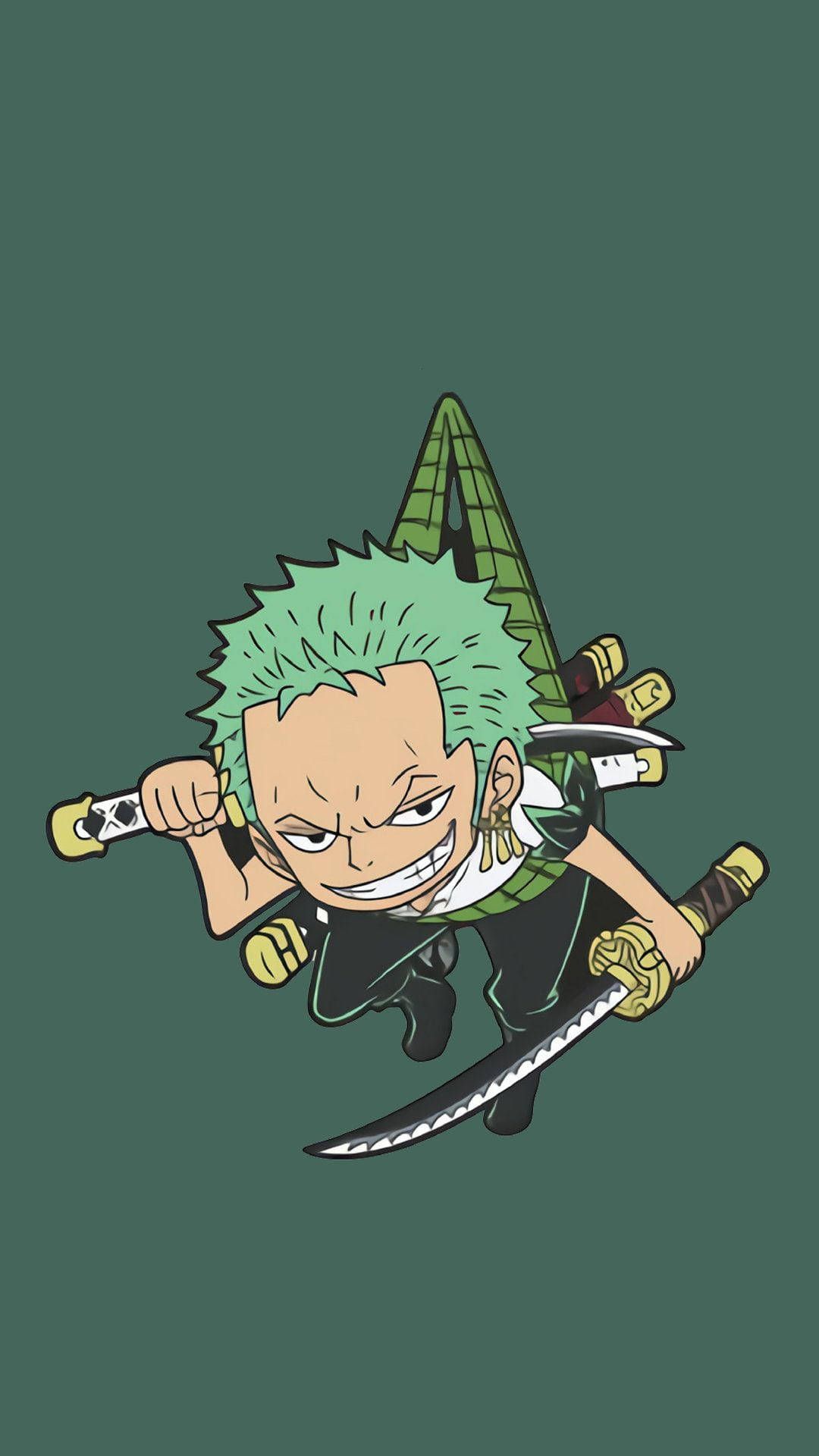 1080x1920 Download Cute Chibi Drawing Zoro PFP Wallpaper