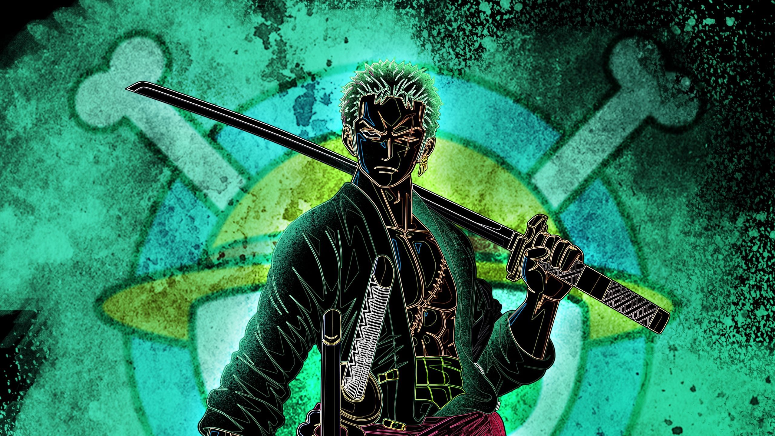 2560x1440 One Piece Wallpaper 4K, Roronoa Zoro, Straw Hat Pirates