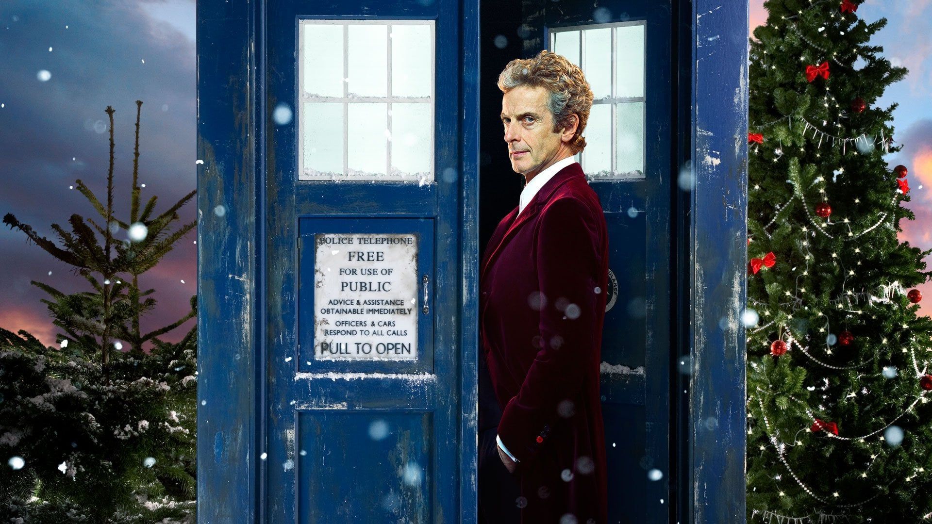 1920x1080 A Doctor Who Christmas Wallpaper featuring Peter Capaldi as the Doctor, nice and early for your desktop! :P