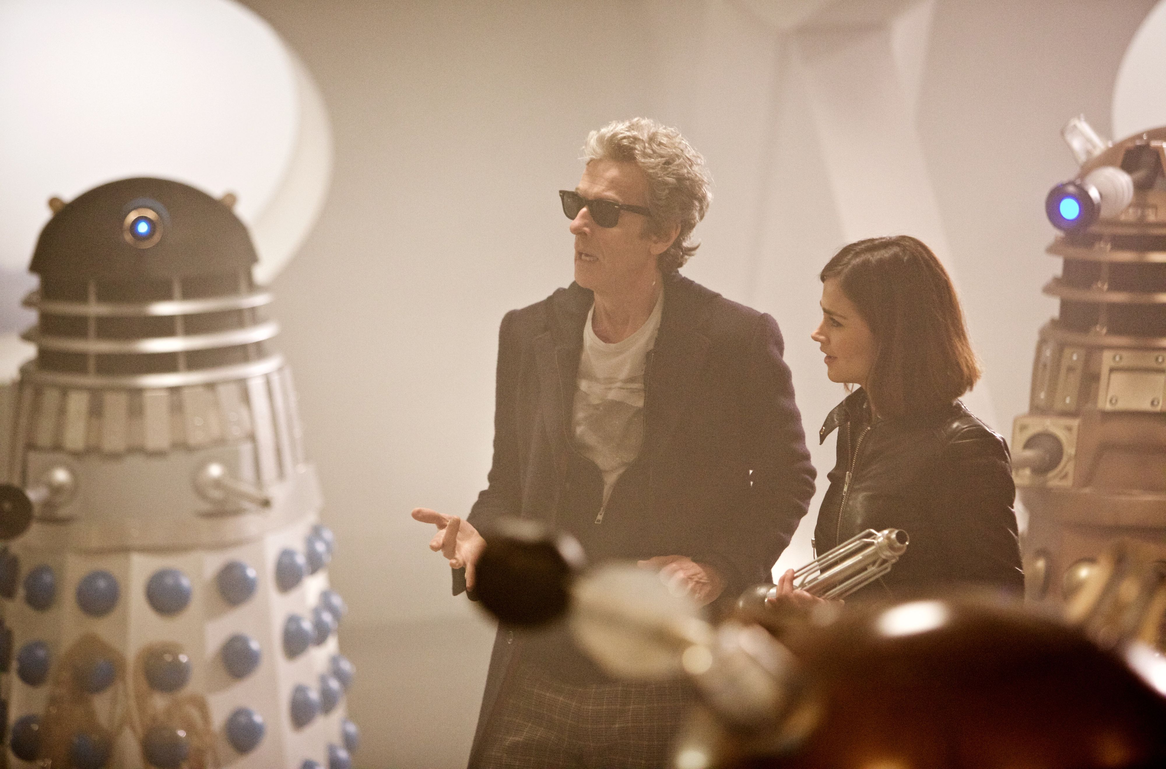 4000x2639 12th Doctor Clara Oswald Dalek Peter Capaldi Jenna Coleman Wallpaper:4000x2639