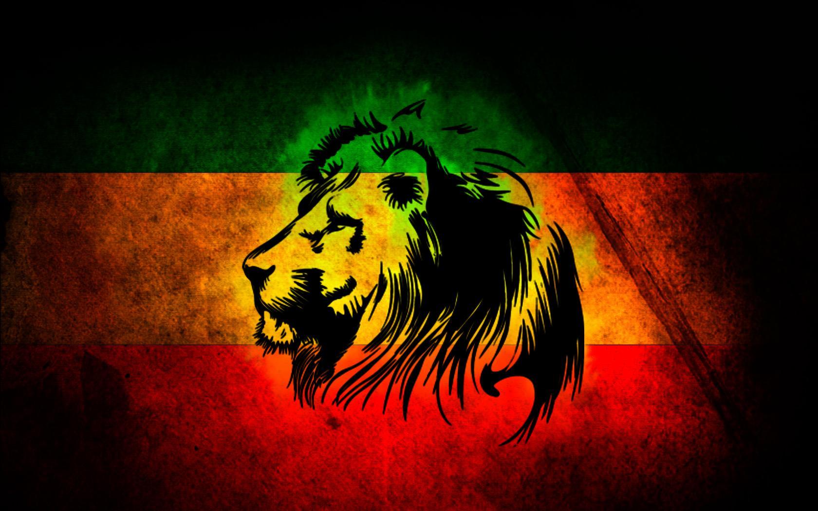 1680x1050 Lion Rasta Wallpaper