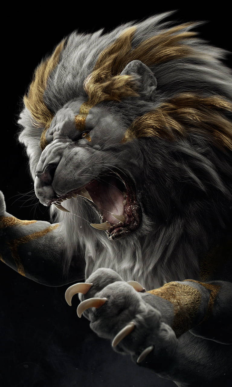 768x1280 Lion Phone Wallpaper
