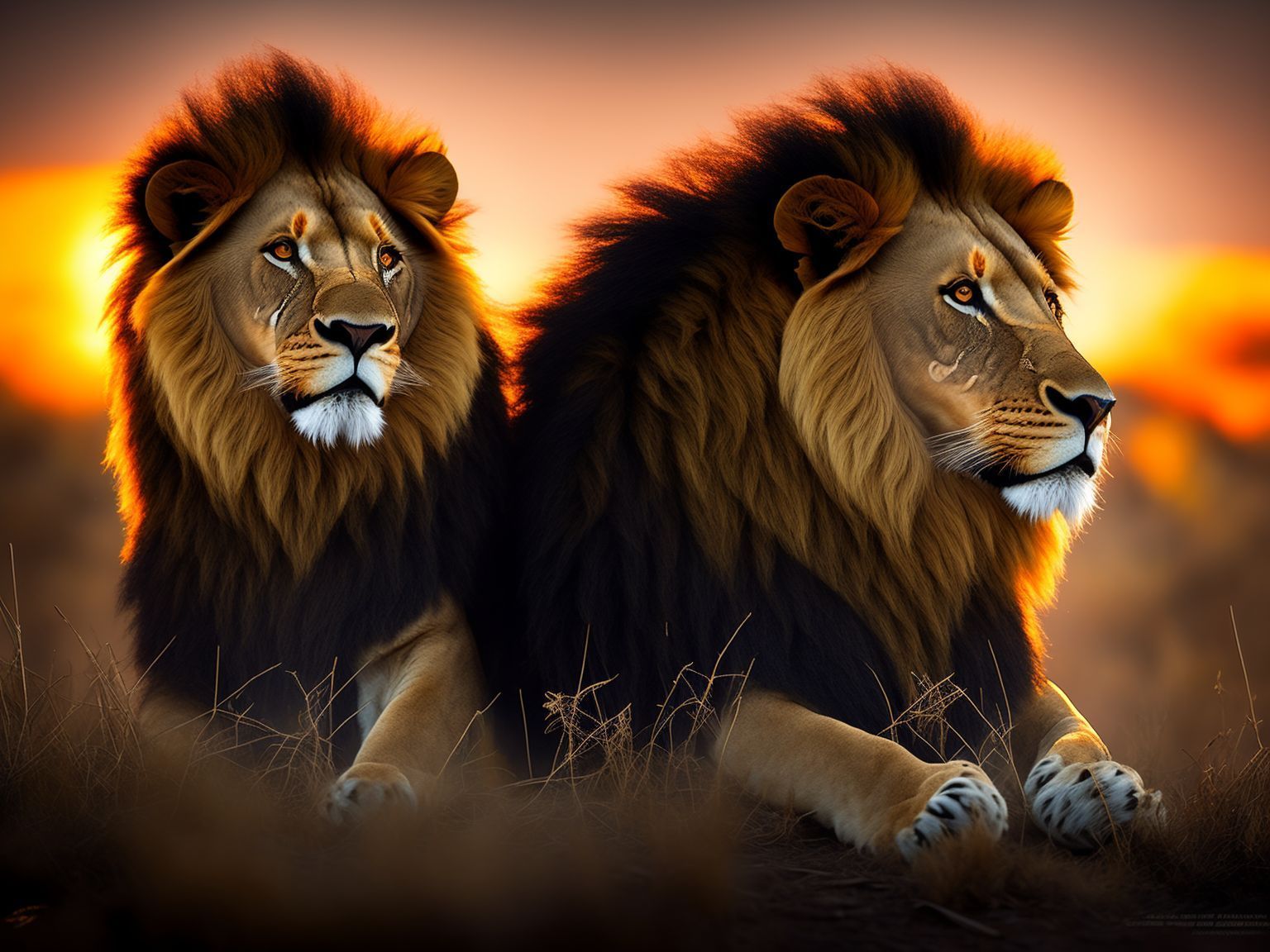 1536x1152 dnb: Wild Happy Lion pack smoking cigar Stunning Wildlife Animal Photography
