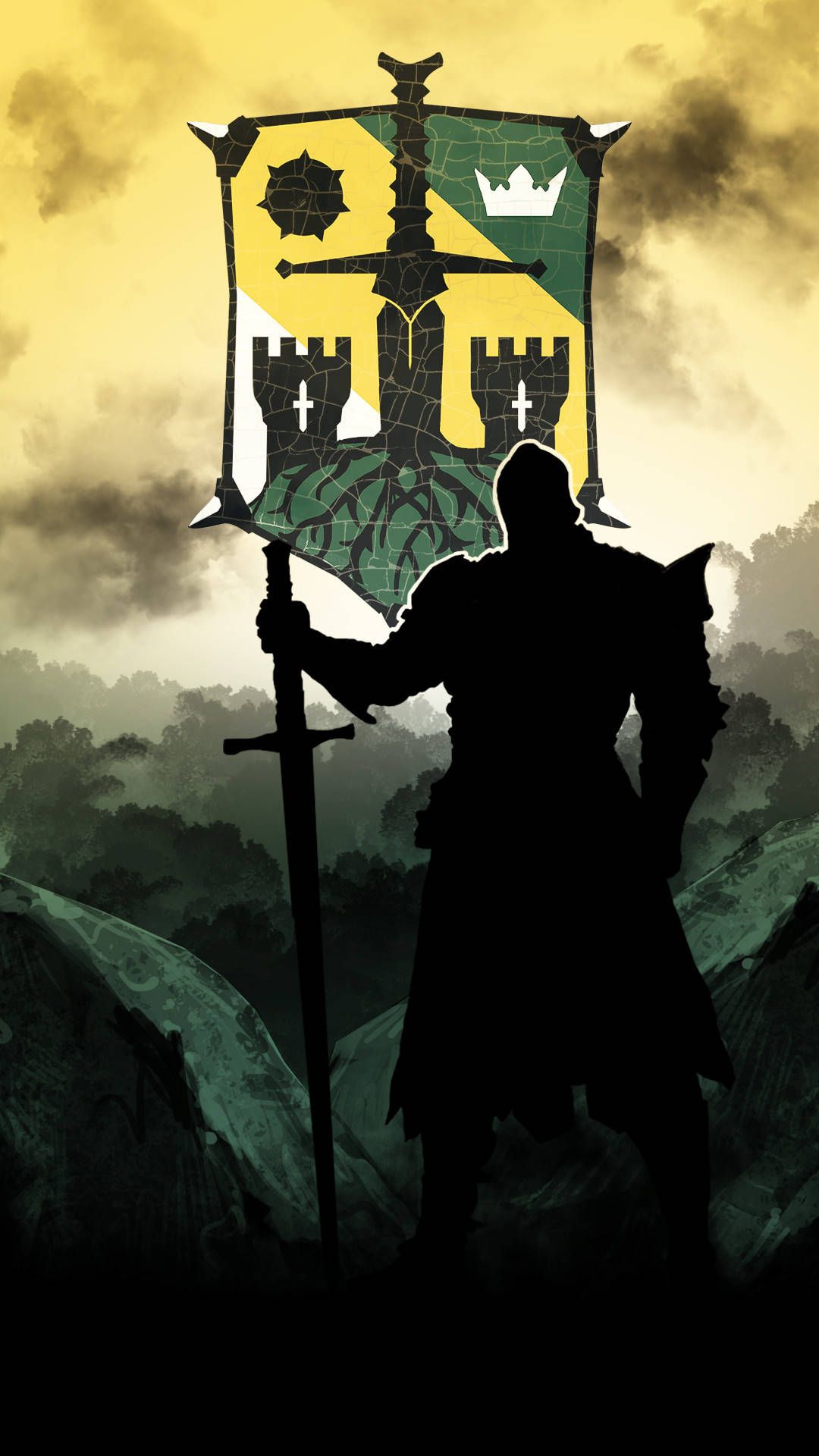 1080x1920 Download For Honor Phone Knights Logo Silhouette Wallpaper