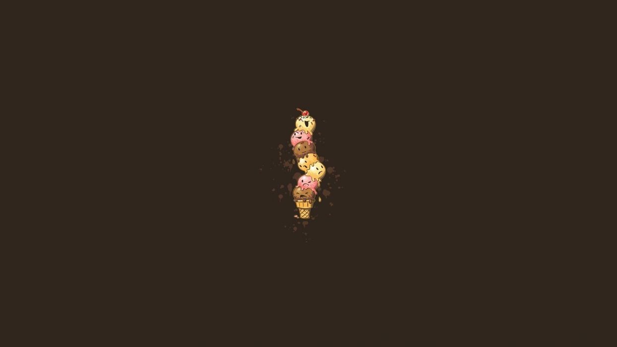 1244x700 Minimalistic ice cream funny simple background wallpaperx1080