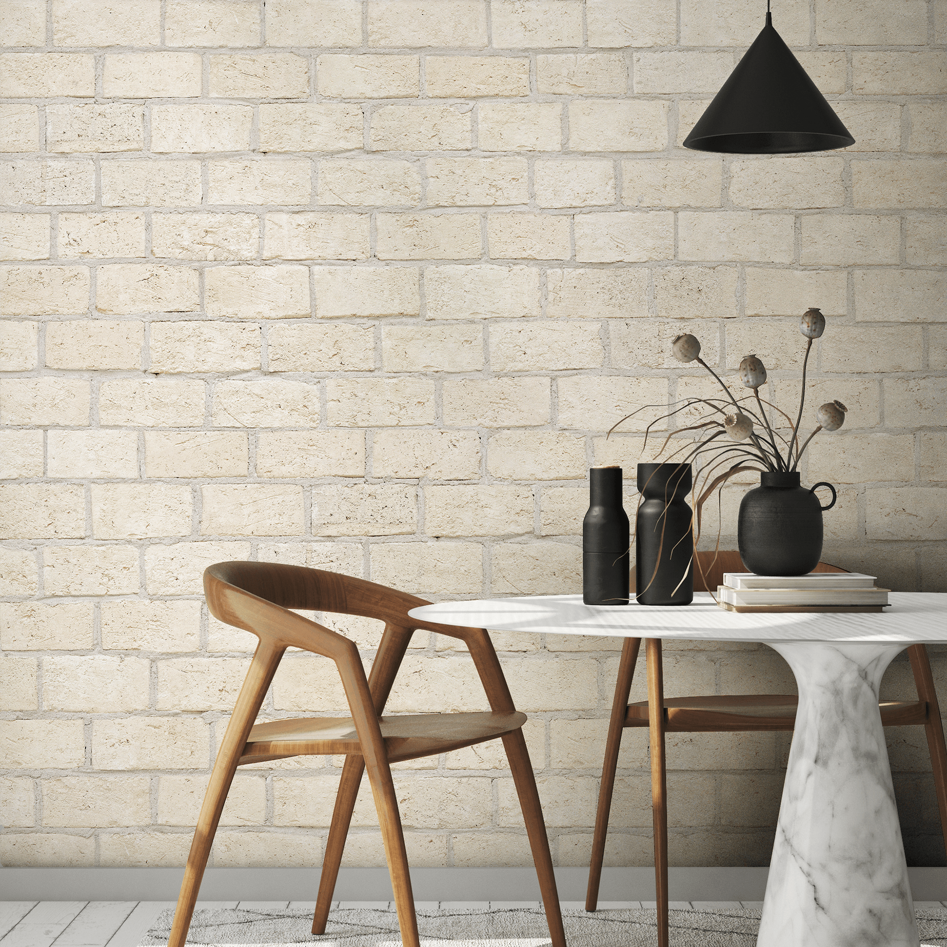 1946x1946 Limestone Cream Wallpaper