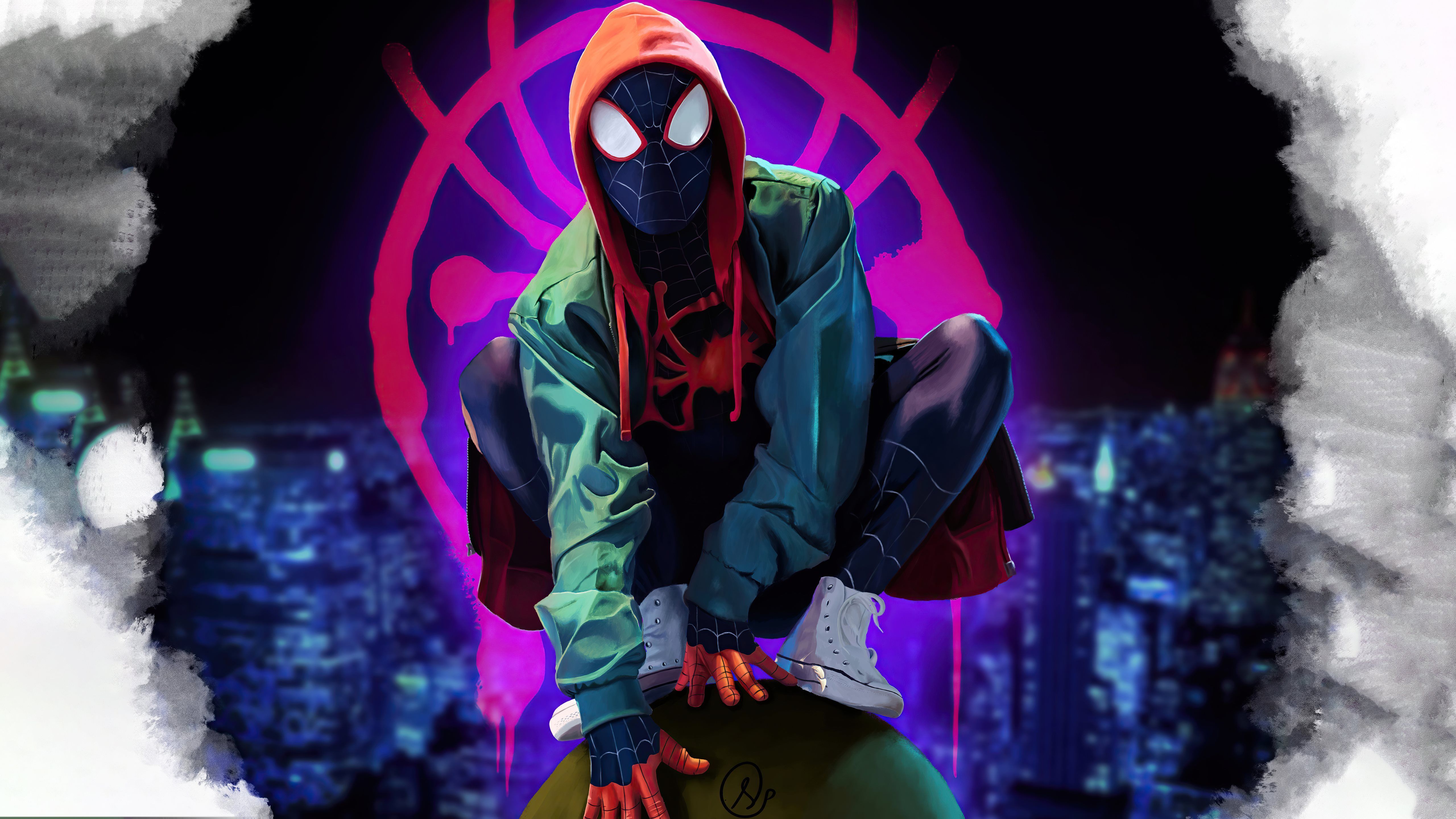5120x2880 miles morales spiderman 5k Mac Wallpaper Download