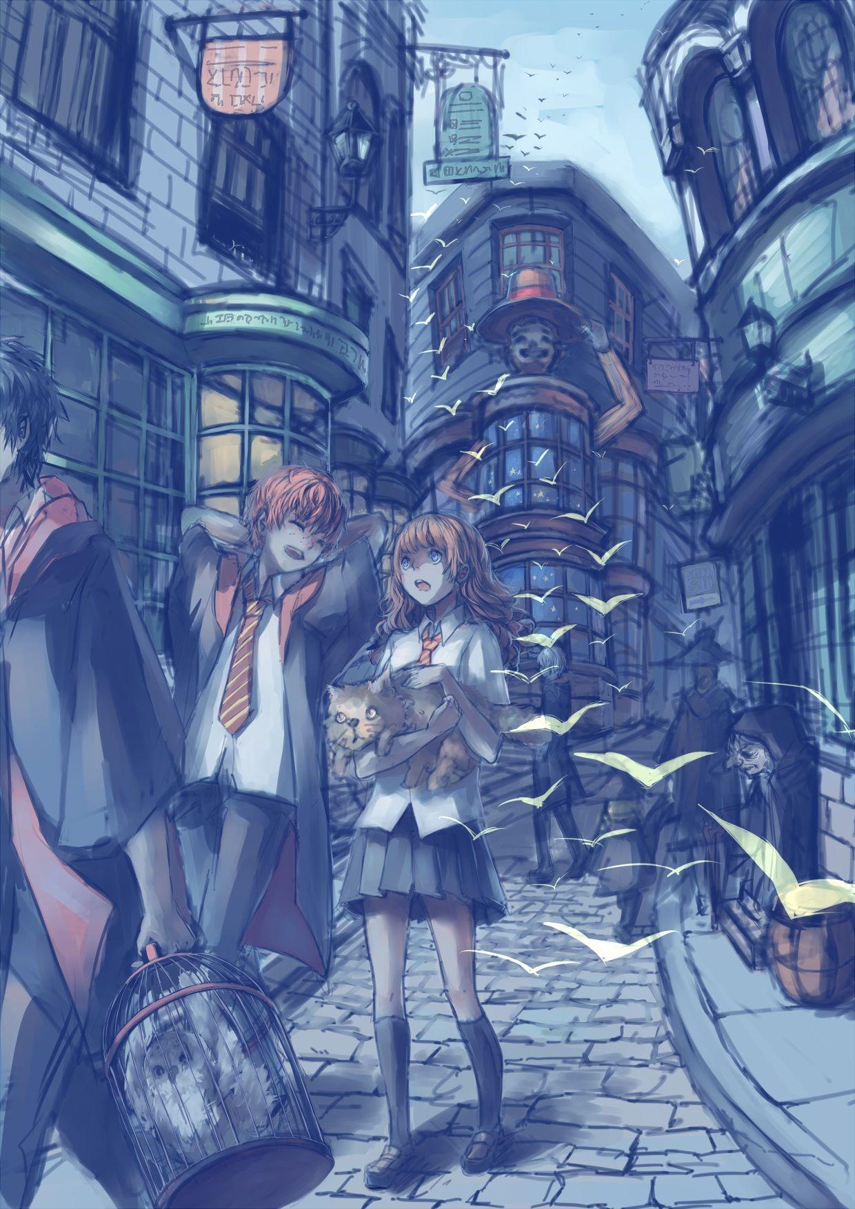 1240x1753 Hedwig Potter Anime Image Board
