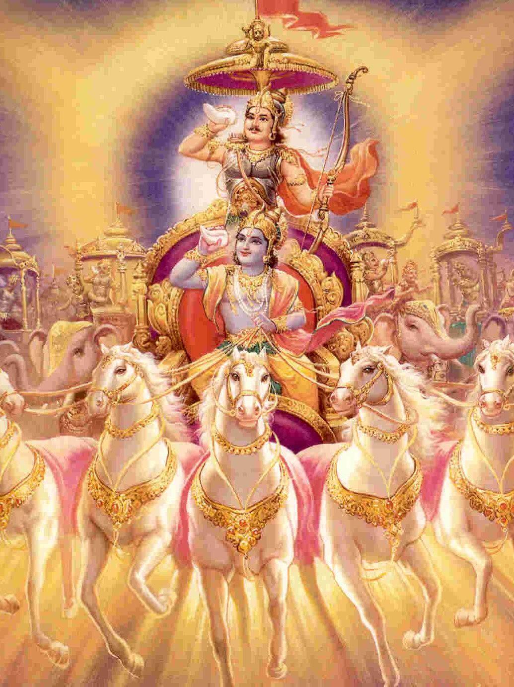 1035x1383 Krishna Arjuna iPhone Wallpaper