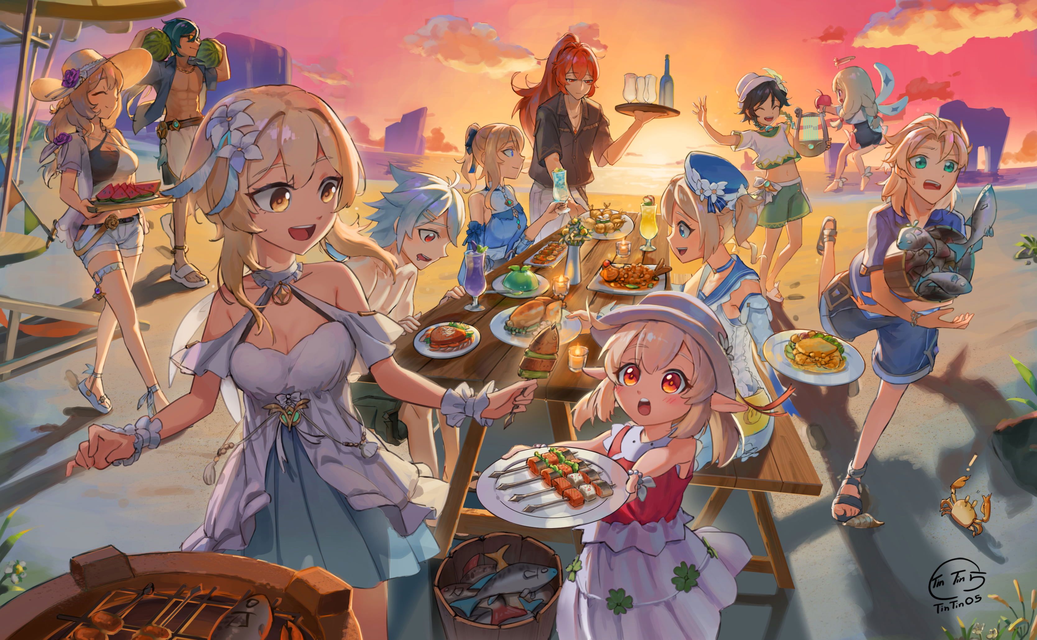 3335x2059 Wallpaper Genshin Impact, Lumine