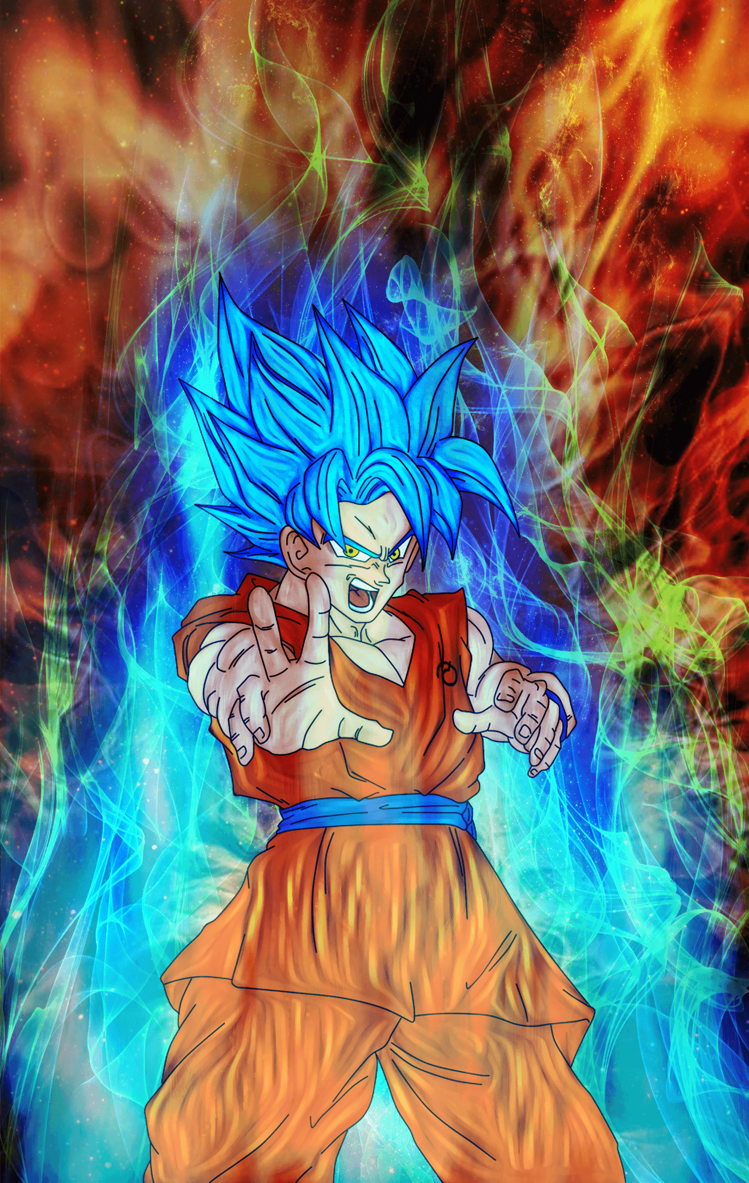 1500x2368 Free download Goku God ki Super Saiyan