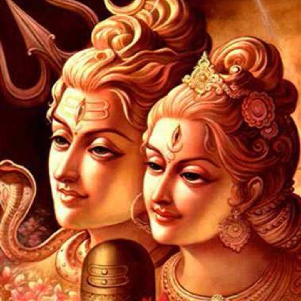 1024x1024 Download Divine Harmony and Parvati Wallpaper