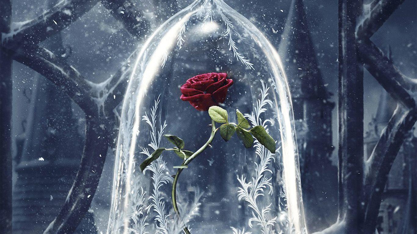 1366x768 wallpaper for desktop, laptop. disney beauty beast art