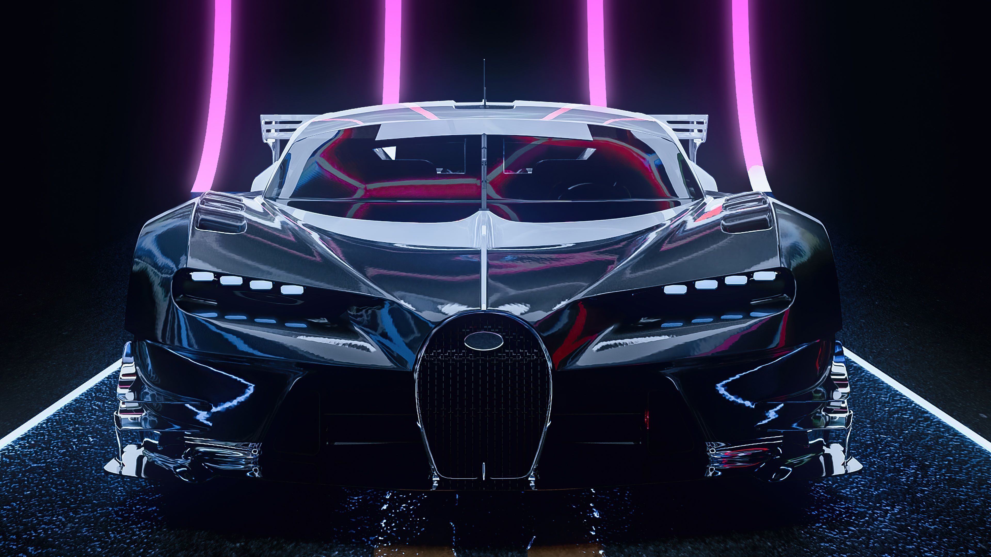 3840x2160 Wallpaper 4k Bugatti Chiron Cgi Artwork 4k Wallpaper