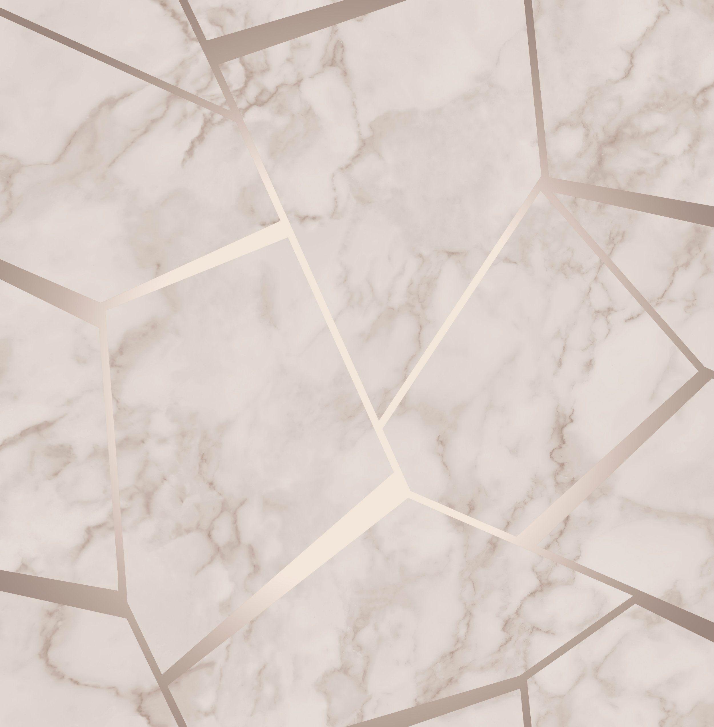 2500x2545 Fine Decor Wallpaper. Fractal Marble Rose Gold. FD42264