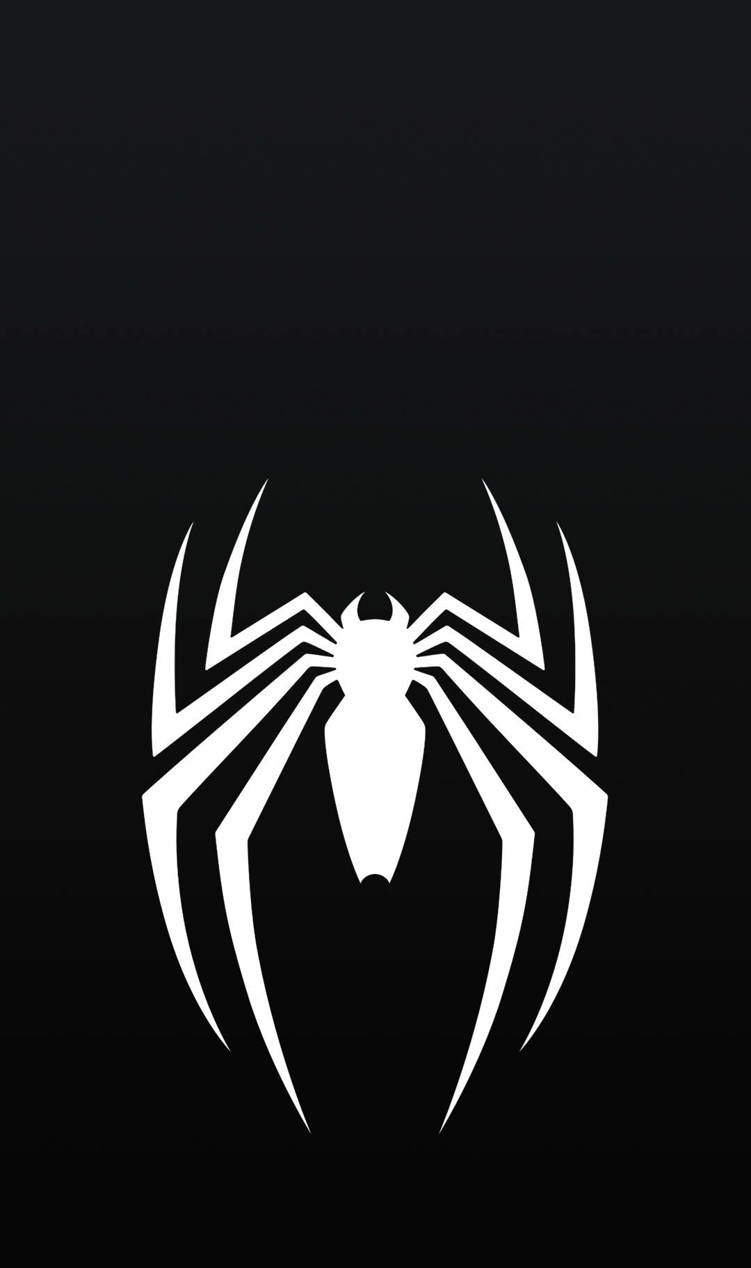 1080x1822 Download Spider Man White Logo Black iPhone Wallpaper