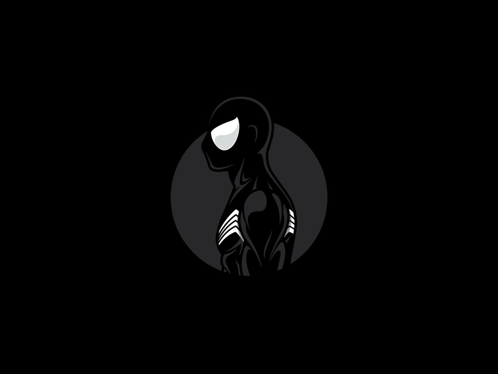 1680x1260 Wallpaper 4k Spiderman Dark Minimalist Art Wallpaper