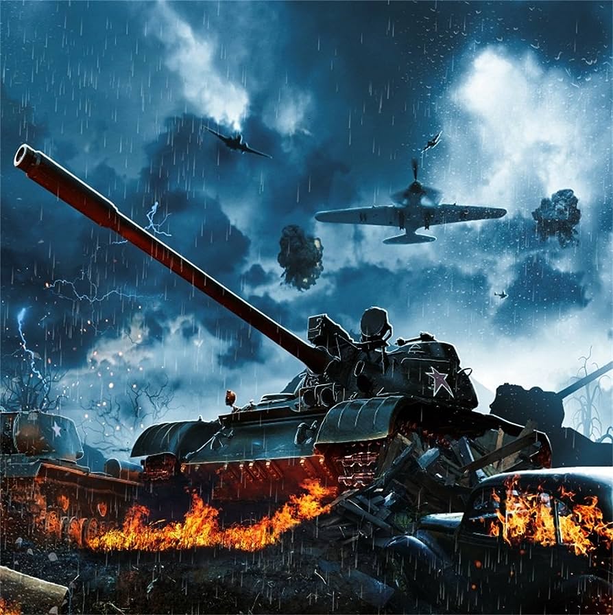 894x896 Amazon.com : CSFOTO 5x5ft Background for Warfare Three Tanks Under Fire from Enemy Aircraft Photography Backdrop Rain Attack Steel Dirty Field Army History Photo Studio Props Kid Boy's Portrait Wallpaper
