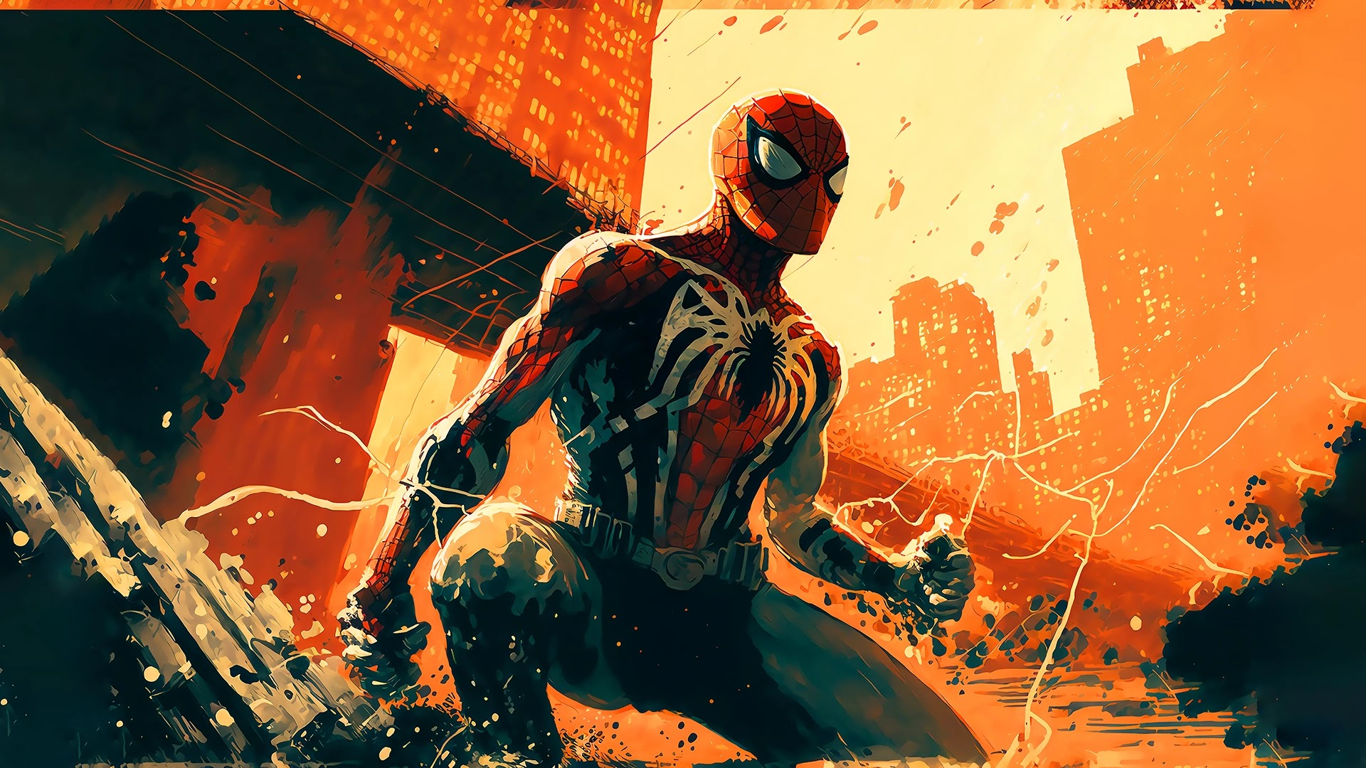 1920x1080 4K AI Wallpaper For PC: Spider Man