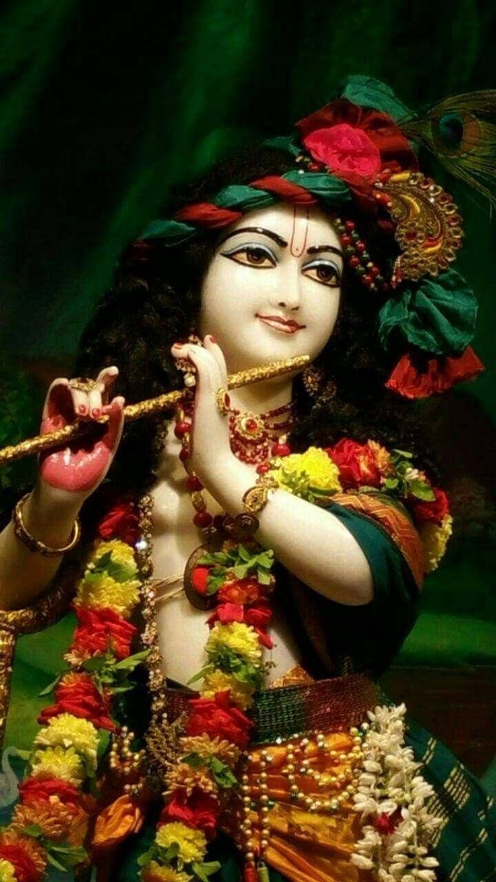 720x1280 Download Krishna With Flute Phone Wallpaper