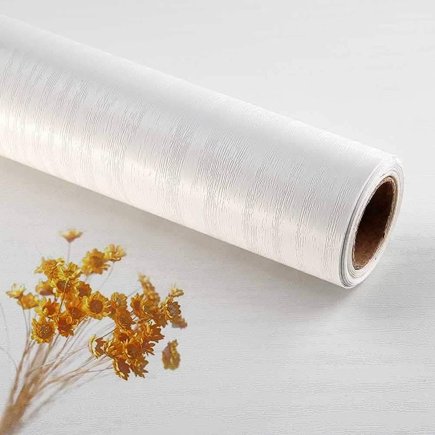 894x894 White Wood Wallpaper Self Adhesive Wallpaper Decorative Vinyl Film for Furniture Real Wood Tactile Sensation Surfaces Easy to Clean 15.7 x 118 : Tools & Home Improvement