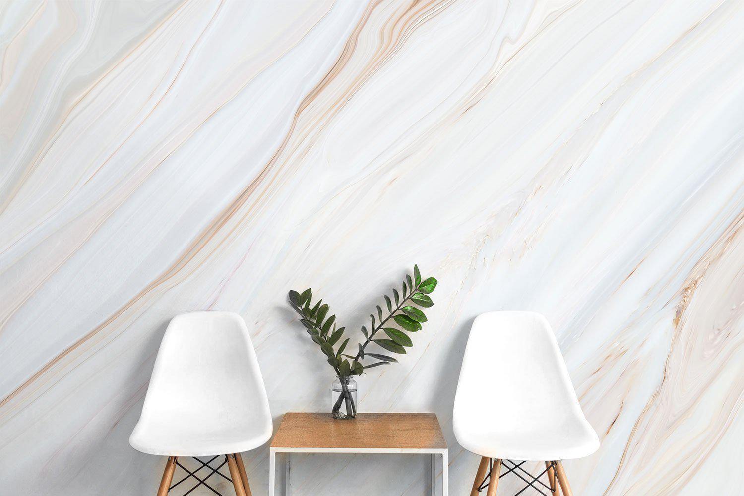 1500x1000 Clean White Marble Wallpaper Mural