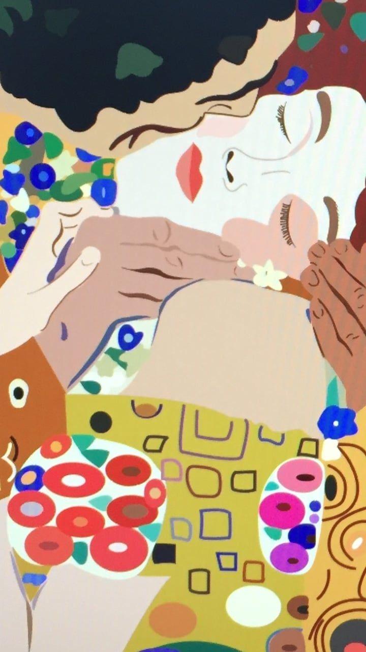 720x1280 The Kiss By Fátima Pastrana Gustav Klimt 1907 08