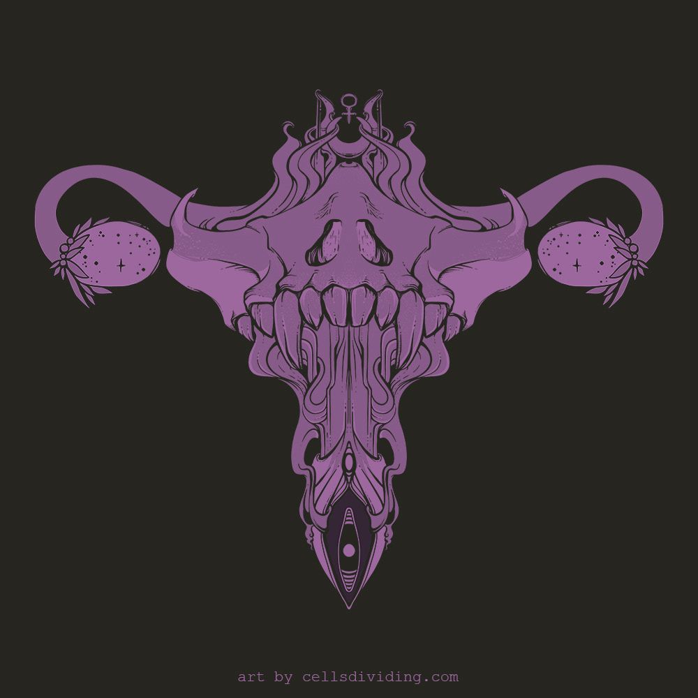 1000x1000 iPad Art: the Death Metal Uterus