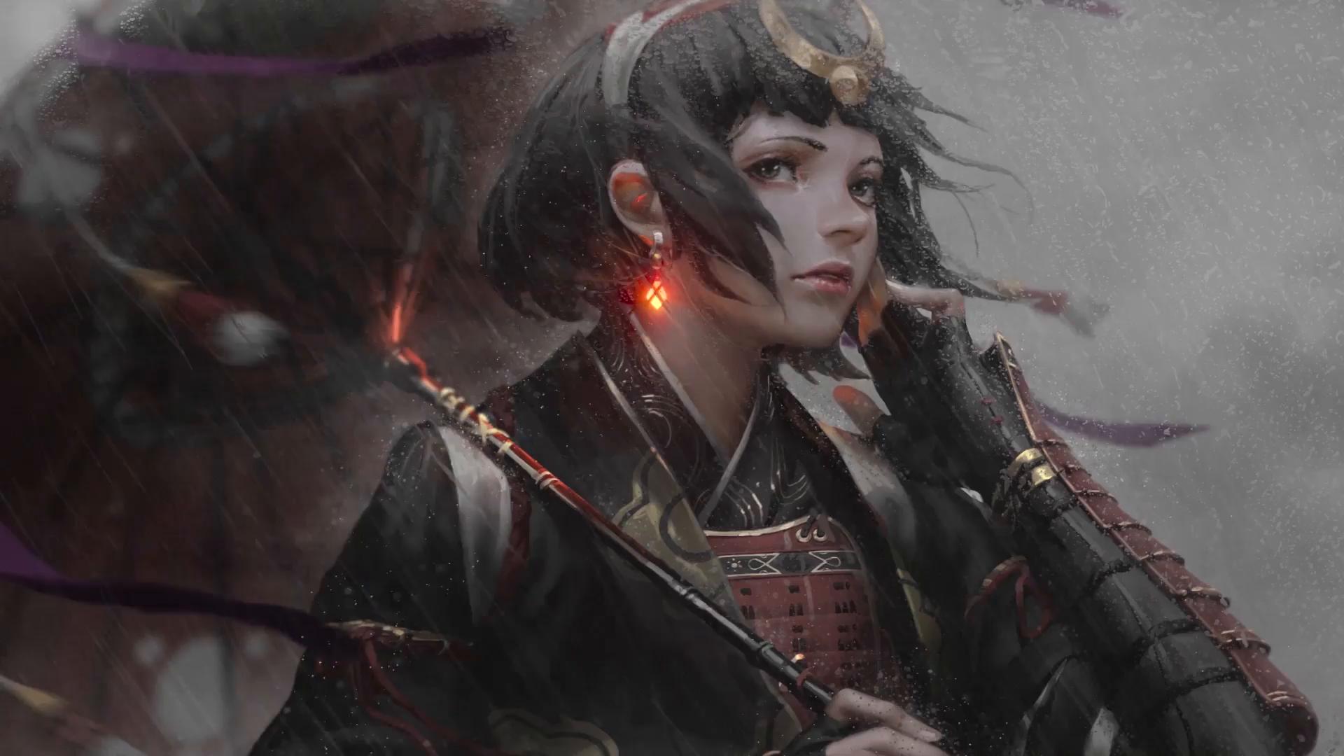 1920x1080 Samurai Girl Warrior Live Wallpaper