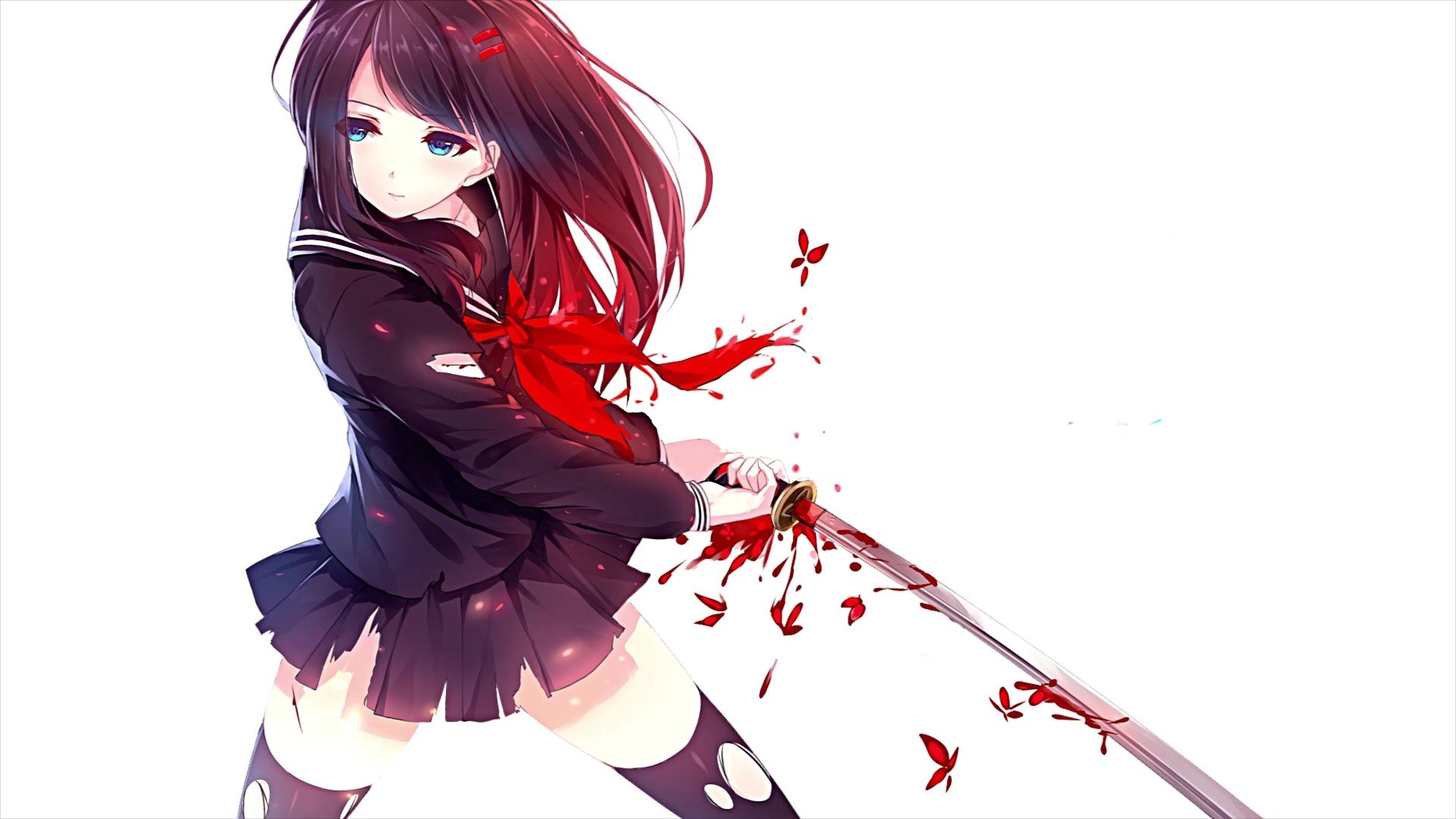 1920x1080 Samurai School Girl Live Wallpaper