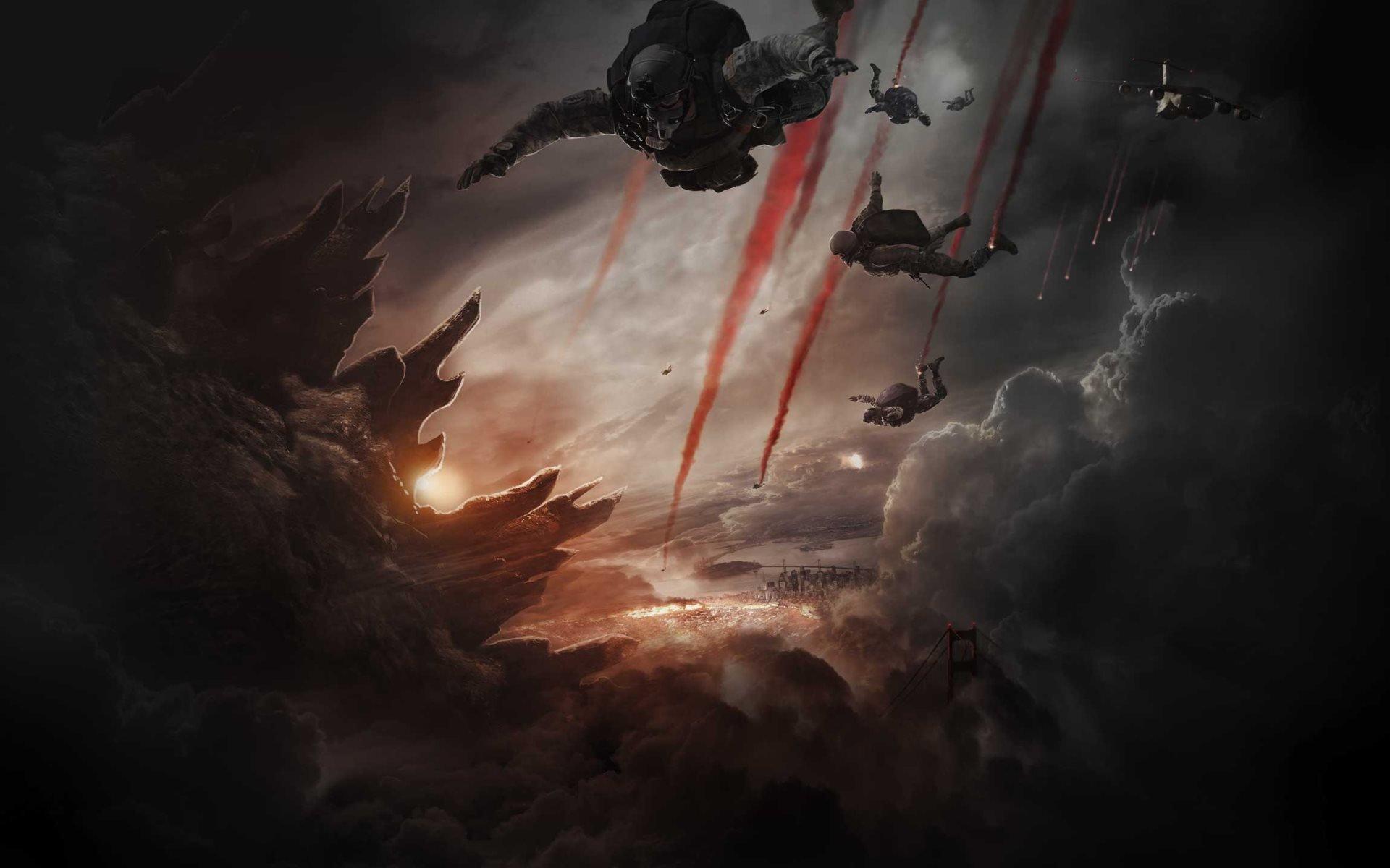 1920x1200 Free download Godzilla (2014) background HD 1920x1200